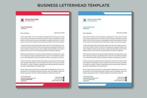 modern business letterhead template design vector