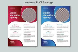 Real estate business flyer design template or creative brochure design vector