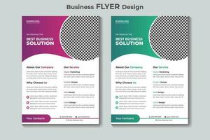 business flyer design template or creative brochure design vector