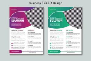 business flyer design template or creative brochure design vector