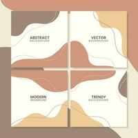 Trendy abstract social media puzzle background template with seamless transition and soft color vector