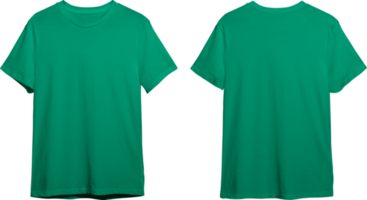 Kelly verde masculino clássico camiseta frente e costas png