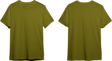 Olive men's classic t-shirt front and back png