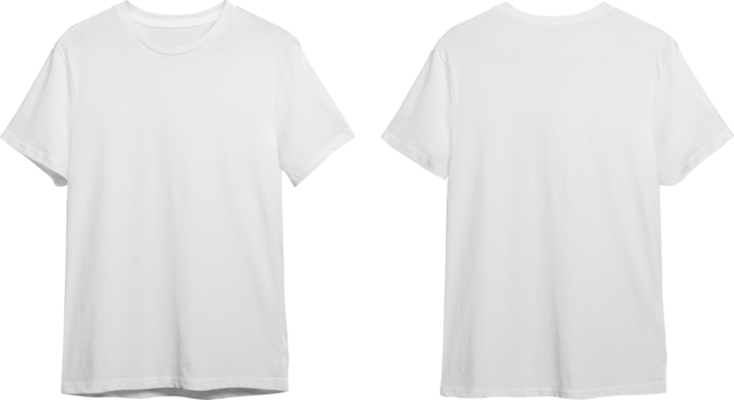 White men's classic t-shirt front and back 23370464 PNG