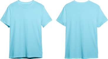 Turquoise men's classic t-shirt front and back png