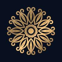 Cute mandala background with golden arabesque pattern gold color Vector. vector