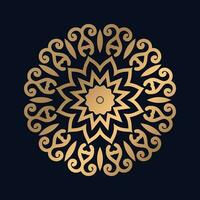 Abstract mandala background with golden arabesque pattern gold color Vector