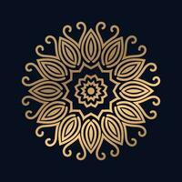 Single Abstract Golden Mandala Design Background Vector