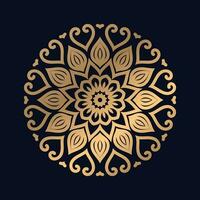 Colorful mandala background with golden arabesque pattern gold color Vector