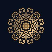 Luxury mandala background with golden arabesque pattern gold color Vector