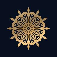 luxury golden color Ethnic  mandala design background vector