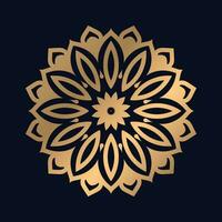 luxury golden color ornamental mandala design background vector