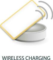 Wireless Charging icon. 3d illustration from artificial intelligence collection. Creative Wireless Charging 3d icon for web design, templates, infographics and more vector