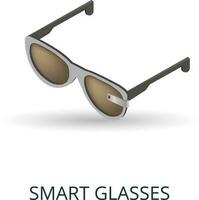 Smart Glasses icon. 3d illustration from internet of things collection. Creative Smart Glasses 3d icon for web design, templates, infographics and more vector