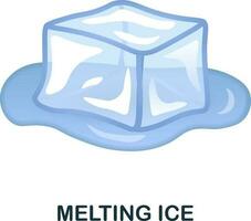 Melting Ice icon. 3d illustration from climate change collection. Creative Melting Ice 3d icon for web design, templates, infographics and more vector
