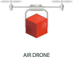 Air Drone icon. 3d illustration from artificial intelligence collection. Creative Air Drone 3d icon for web design, templates, infographics and more vector