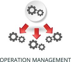 Operation Management icon. 3d illustration from business plan collection. Creative Operation Management 3d icon for web design, templates, infographics and more vector