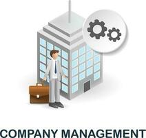 Company Management icon. 3d illustration from company management collection. Creative Company Management 3d icon for web design, templates, infographics and more vector