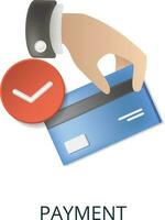 Payment icon. 3d illustration from banking collection. Creative Payment 3d icon for web design, templates, infographics and more vector