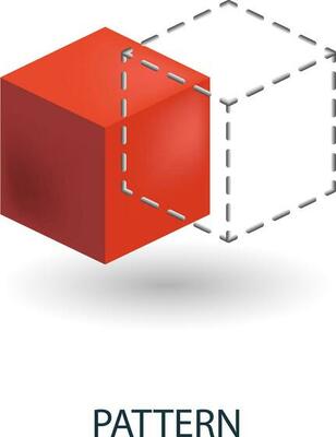 Pattern icon. 3d illustration from artificial intelligence collection. Creative Pattern 3d icon for web design, templates, infographics and more