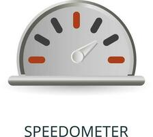 Speedometer icon. 3d illustration from measuring collection. Creative Speedometer 3d icon for web design, templates, infographics and more vector