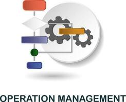 Operation Management icon. 3d illustration from company management collection. Creative Operation Management 3d icon for web design, templates, infographics and more vector