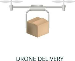 Drone Delivery icon. 3d illustration from internet of things collection. Creative Drone Delivery 3d icon for web design, templates, infographics and more vector