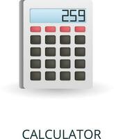 calculadora icono. 3d ilustración desde medición recopilación. creativo calculadora 3d icono para web diseño, plantillas, infografia y más vector