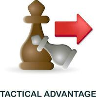 Tactical Advantage icon. 3d illustration from business training collection. Creative Tactical Advantage 3d icon for web design, templates, infographics and more vector