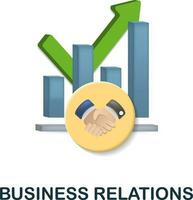 Business Relations icon. 3d illustration from customer relationship collection. Creative Business Relations 3d icon for web design, templates, infographics and more vector