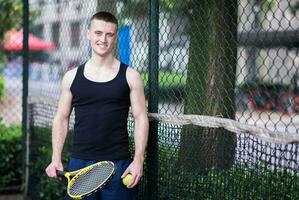 deportista es jugando tenis foto