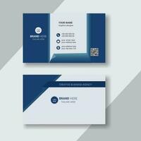 Creative And Modern Blue Business Card vector