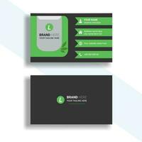 Unique International Business card Green And Black vector