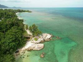 Bird eye view thailand koh samui lamai beach photo