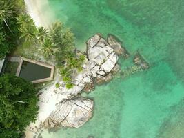 Bird eye view thailand koh samui lamai beach photo