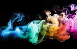 Rainbow smoke background. photo