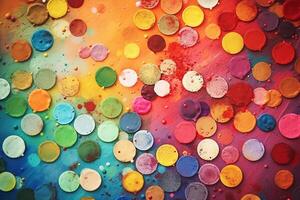 . Colorful paint splashes textures photo