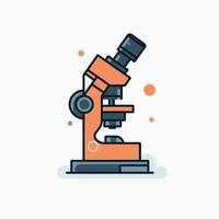 Ilustración de vector de microscopio simple en estilo plano