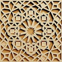 Islamic geometric pattern in traditional ornamental style photo