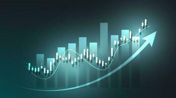 financiero negocio Estadísticas con bar grafico y candelero gráfico espectáculo valores mercado precio vector