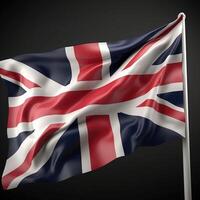 Waving flag of United Kingdom - Flag of Great Britain . photo