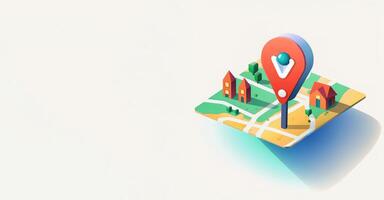 location pin symbol icon or map locator travel gps direction pointer . photo