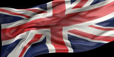 Waving flag of United Kingdom - Flag of Great Britain . photo