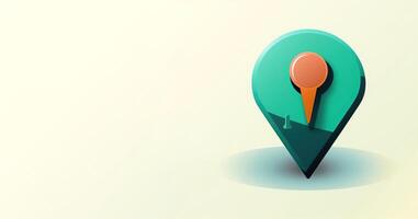 location pin symbol icon or map locator travel gps direction pointer . photo