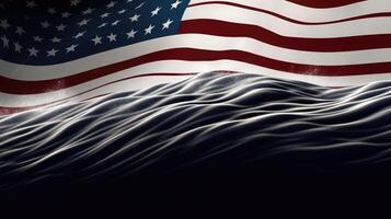 American Wave Flag . photo