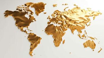 world map continents with bright watercolor . photo