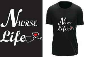 Nurse t shirt design vector