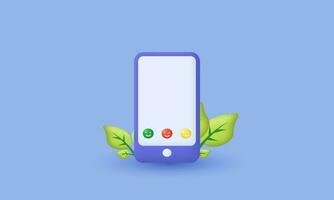 3d realistic phone feedback emotion scale illustration reviews trendy icon modern style object symbols illustration isolated on background vector