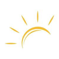 A half sun is setting downwards icon vector sunset concept for graphic design, logo, web site, social media, mobile app, ui illustration