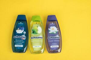 Amsterdam, Holland, April 2023. Shower gel and shampoo set for the whole family. Shower collection photo